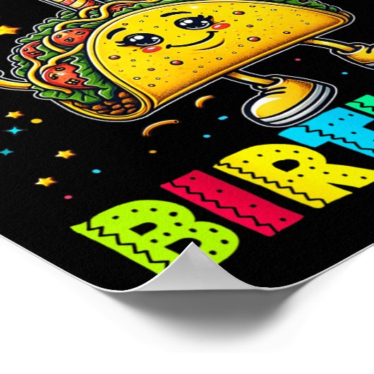 タコスが私の誕生日メキシおもしろいコパーティー少年を取ろう ポスター (角)