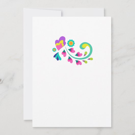 タコスでベビーフィエスタメキシコのベビーシャワーを見よう 招待状 (裏面)