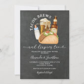 タコスとおむつ赤ちゃんシャワーシャルボード 招待状 (正面)