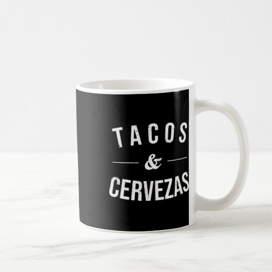 タコスとセルヴェザスおもしろいビール愛好家メキシコ料理S コーヒーマグカップ (右)