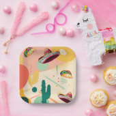 タコスとソンブレロスパーティー ペーパープレート (パーティー)