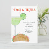 タコスとテキーラのマルガリータ誕生日パーティー 招待状 (スタンド正面)