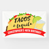 タコスとテキーラの誕生日パーティー 横断幕 (横)