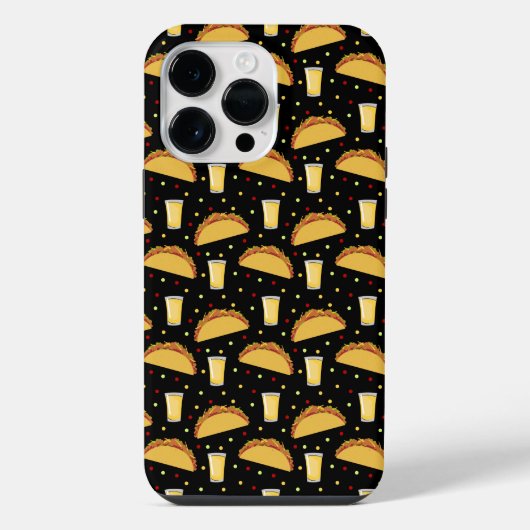 タコスとテキーラショット柄 iPhoneケース (裏面)