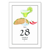 タコスとテキーラ テーブルナンバー (裏面)