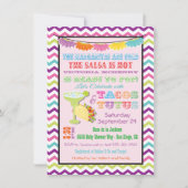 タコスとトゥトゥスメキシカンフェスタ赤ちゃんシャワー招待状 招待状 (正面)