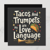 タコスとトランペットは私の愛の言語メキシコ セーブザデート (正面/裏面)