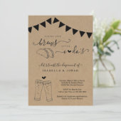 タコスとビールが私たちの後、挙式のみの小さな結婚式 招待状 (スタンド正面)