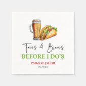 タコスとビールで乾杯！挙式前のリハーサルディナー スタンダードカクテルナプキン (正面)