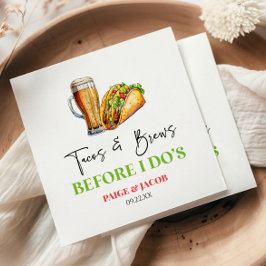 タコスとビールで乾杯！挙式前のリハーサルディナー スタンダードカクテルナプキン