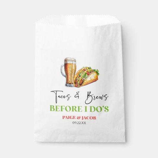 タコスとビールで乾杯!挙式前のリハーサルディナー フェイバーバッグ (正面)