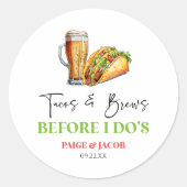 タコスとビールで乾杯！結婚式前のリハーサルディナー ラウンドシール (正面)