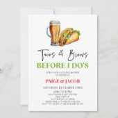 タコスとビールでBefore I Do's！ カップルシャワー 招待状 (正面)