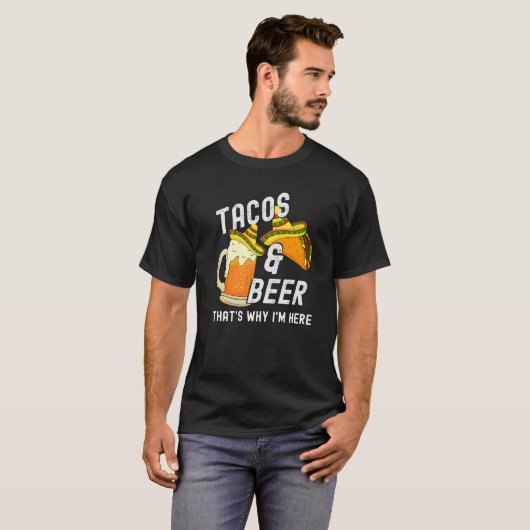 タコスとビールシンコデマヨ飲料パーティー Tシャツ (正面フル)