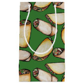 タコスとブリトス模様 スモールペーパーバッグ (正面)