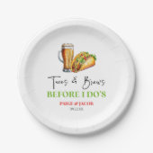 タコスとブリュース前に！リハーサルディナー ペーパープレート (正面)