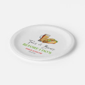 タコスとブリュース前に！リハーサルディナー ペーパープレート (アングル)