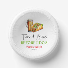 タコスとブリュース前に！リハーサルディナー ペーパーボウル