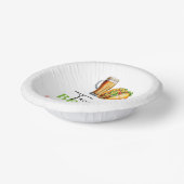 タコスとブルズビールグラス誕生日パーティー ペーパーボウル (傾斜あり)