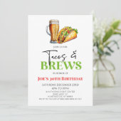 タコスとブルズビールグラス誕生日パーティー 招待状 (スタンド正面)