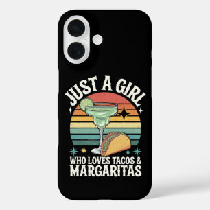 タコスとマルガリータが大好きな女の子 メキシコ iPhone 16ケース
