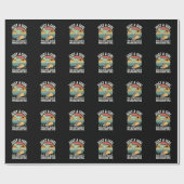 タコスとマルガリータ・メキシコを愛する女の子 ラッピングペーパー (フラット)