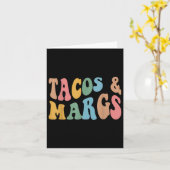 タコスとマルグスおもしろいシンコデマヨMexican Fiesta カード (黄色い花)