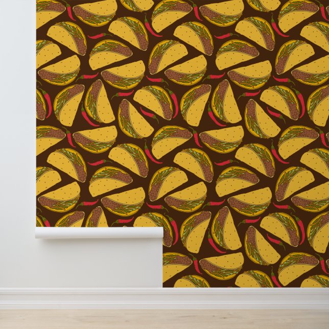 タコスと唐辛子の食パターン（の模様が）ある品 壁紙 (アプリケーション)