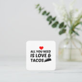 タコスと愛 スクエア名刺 (スタンド正面)