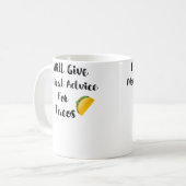 タコスに医療的アドバイスをする医者看護師 コーヒーマグカップ (正面左)
