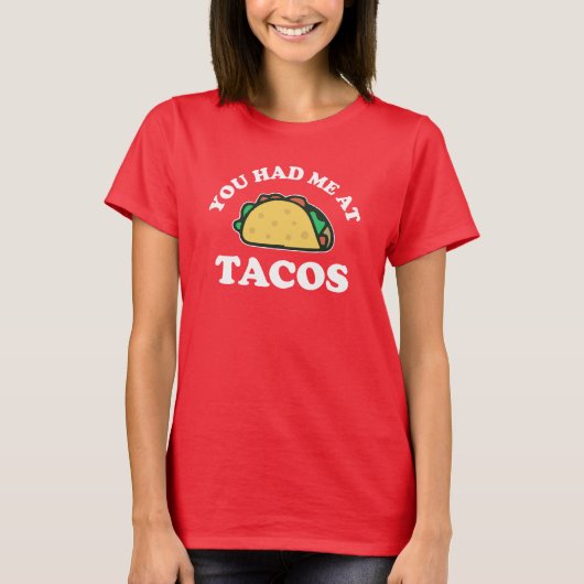 タコスに惚れた Kawaii Tシャツ T-Shirt (正面)