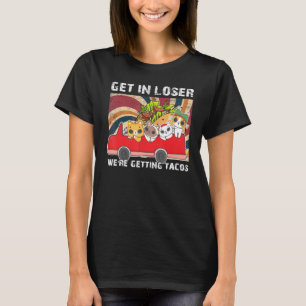 タコスに行く負け犬猫の車 Tシャツ