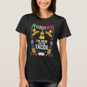 タコスのタコス食べ物の食べ物を食べに来た Tシャツ