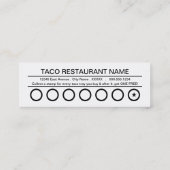 タコスのトラックのパンチカード ロイヤリティカード (裏面)