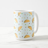 タコスのパターンに飢えている コーヒーマグカップ (正面右)