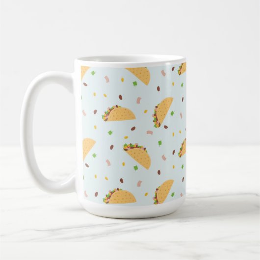 タコスのパターンに飢えている コーヒーマグカップ (左)