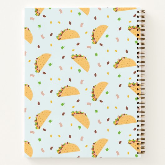 タコスのパターンに飢えている ノートブック (裏面)