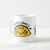 タコスのロゴの常連のマグ コーヒーマグカップ (正面左)