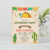 タコスの一続きの退職のパーティの招待状 招待状 (スタンド正面)