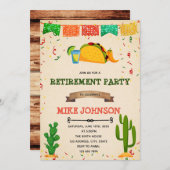 タコスの一続きの退職のパーティの招待状 招待状 (正面/裏面)