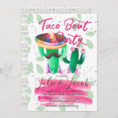 タコスの一続きパーティーの婚約パーティ 招待状 (正面/裏面)