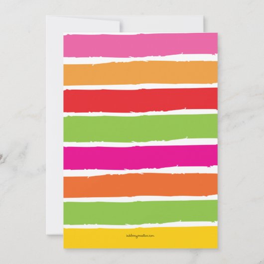 タコスの一続きベビー-ベビーシャワー 招待状 (裏面)