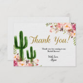 タコスの一続き愛サボテンのブライダルシャワーのサンキューカード サンキューカード (正面/裏面)