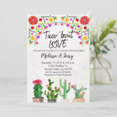 タコスの一続き愛フェスタのカップルのシャワーの招待状 招待状 (スタンド正面)