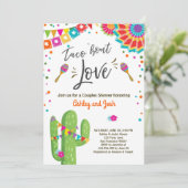 タコスの一続き愛フェスタのカップルのシャワーの招待 招待状 (スタンド正面)