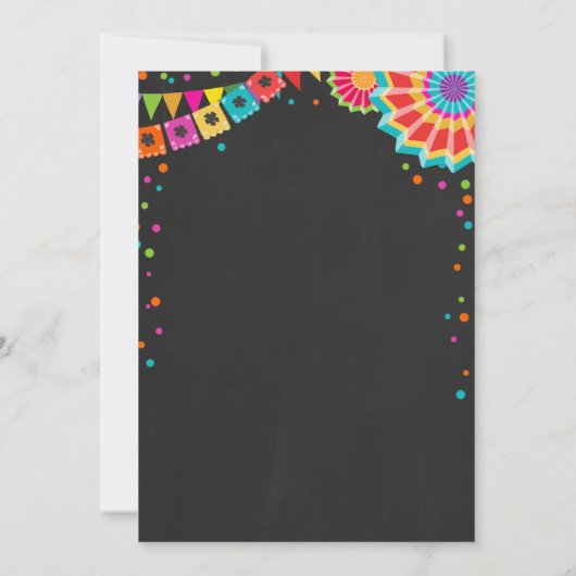 タコスの一続き愛フェスタのカップルのシャワーの招待 招待状 (裏面)