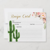 タコスの一続き愛ブライダルシャワーのレシピカード 招待状 (正面)