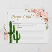 タコスの一続き愛ブライダルシャワーのレシピカード 招待状 (正面/裏面)