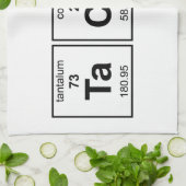 タコスの周期表 キッチンタオル (折り畳み)