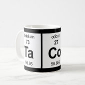 タコスの周期表 コーヒーマグカップ (正面左)